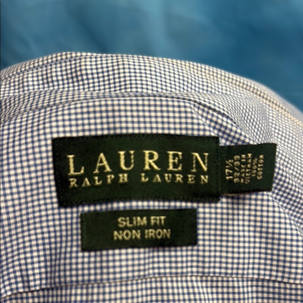 Ralph Lauren Men's Blue Shirt. slim fit, 17.5 / 32-33. EA025 - Picture 3 of 5